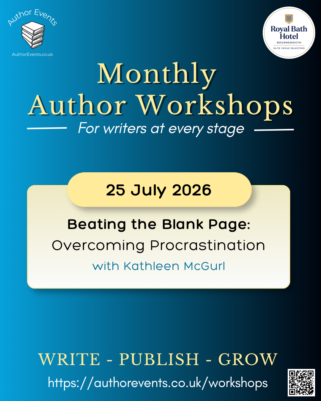 Author Workshop - Beating the Blank Page: Overcoming Procrastination