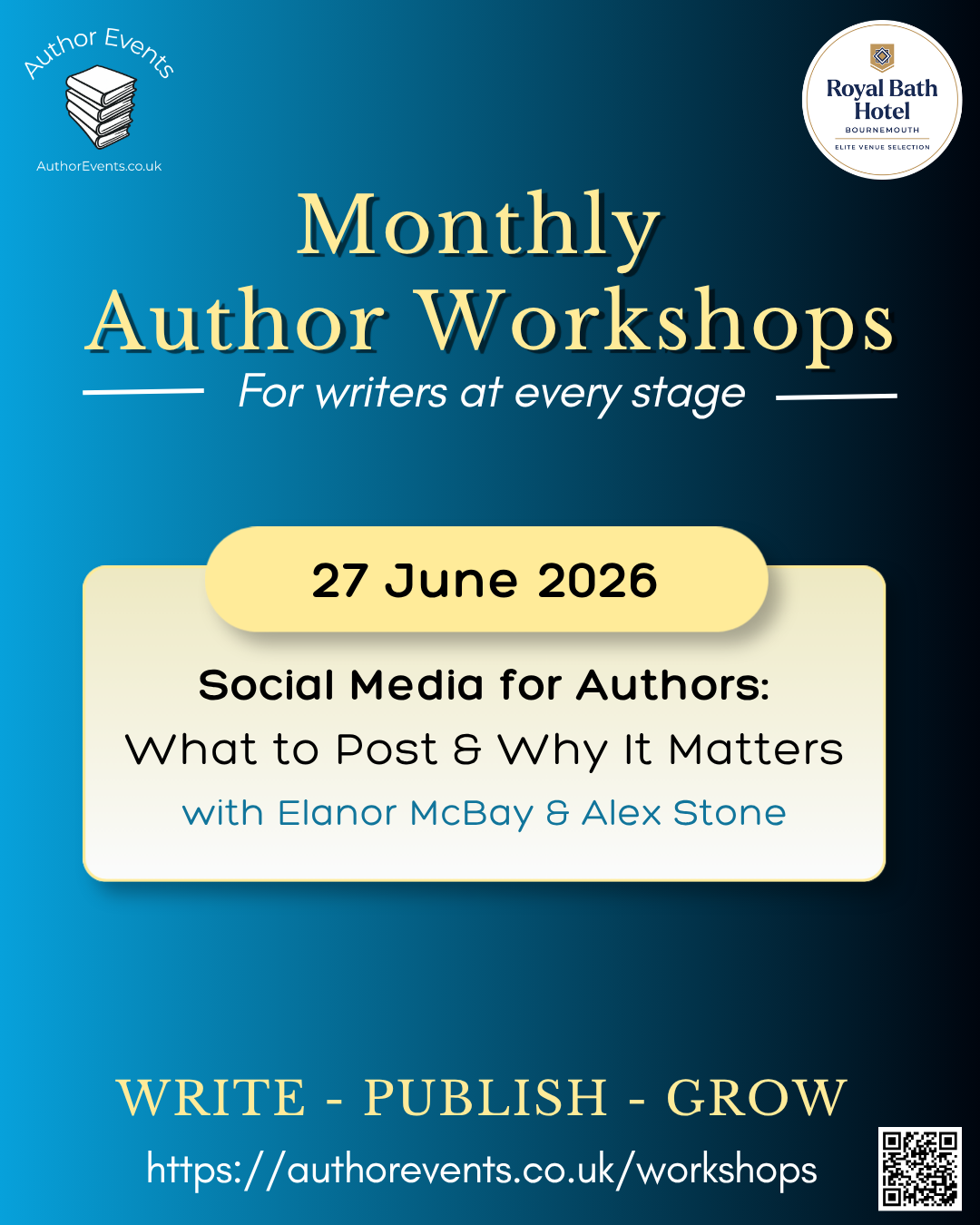 Author Workshop - Social Media for Authors: What to Post and Why it Matters